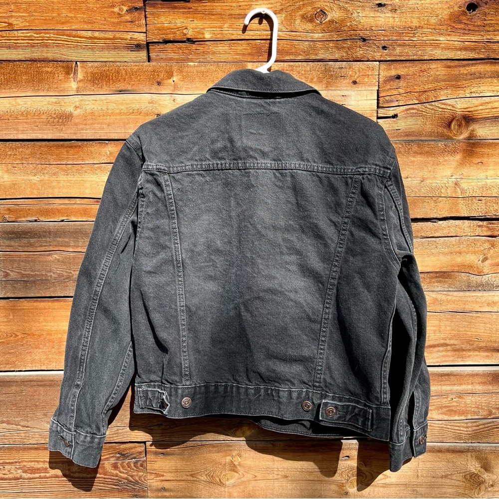 Levi's Black Denim Trucker Jacket Medium - Picture 2 of 7